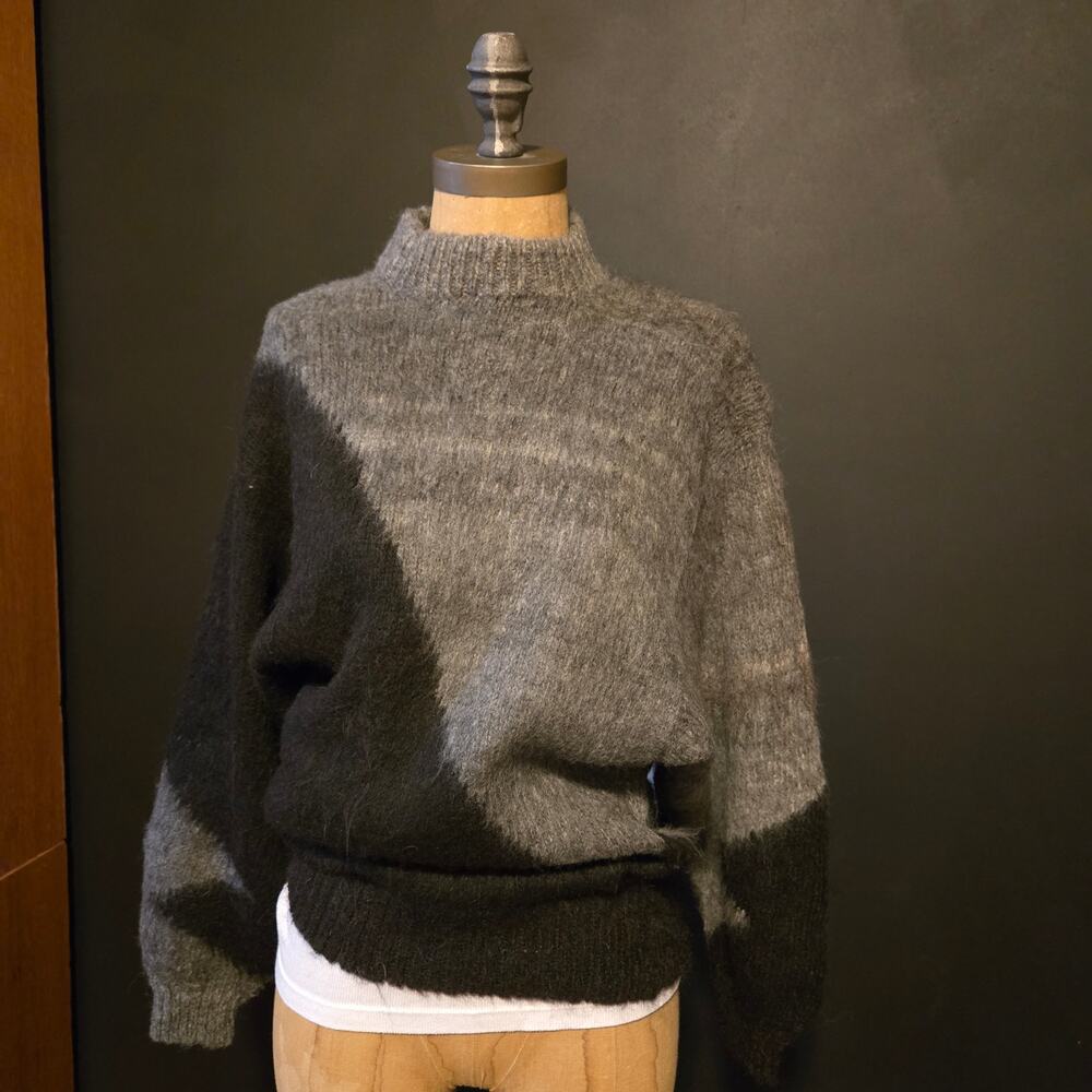 100% Alpaca wool handmade in Bolivia vintage-style geometric colorblock size s/m